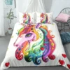 Colorful Unicorn Bedding Set -Unicorn Fashion Colorful Unicorn Bedding Set