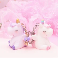 Unicorn Pendant Squeezable Keychain 11 Unicorn Pendant Squeezable Keychain -Unicorn Fashion Colorful Unicorn Plush Pendant toy Squeezable sound venting Dolls kawaii Hairball Animal Horse Keychain Toys for 3
