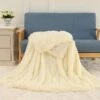 Cream White Fleece Long Shaggy Decorative Throw Blanket For Bed Sofa Couch Soft Bed Cover Sherpa Fuzzy Blankets And Plush Throws For Kids Adults Teens Girls Women -Unicorn Fashion Cream White Fleece Long Shaggy Decorative Throw Blanket for Bed Sofa Couch Soft Bed Cover Sherpa Fuzzy Blankets and Plus