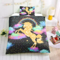 Custom Girl Bedding Set -Unicorn Fashion Custom Girl Bedding Set 3