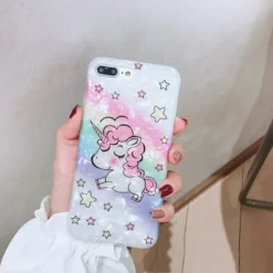 Cute Unicorn Phone Case For IPhone -Unicorn Fashion Cute Cartooon Unicorn Phone Case For iphone X Xr XS Max Case For iphone 6 6s 2