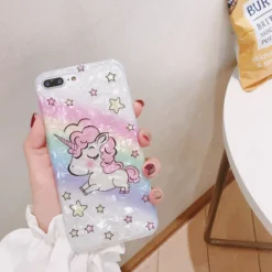 Cute Unicorn Phone Case For IPhone -Unicorn Fashion Cute Cartooon Unicorn Phone Case For iphone X Xr XS Max Case For iphone 6 6s 5
