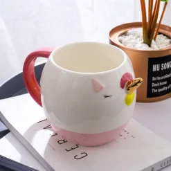 Cute Pink Unicorn Dinning Set (Mugs, Plate, Bowl )
