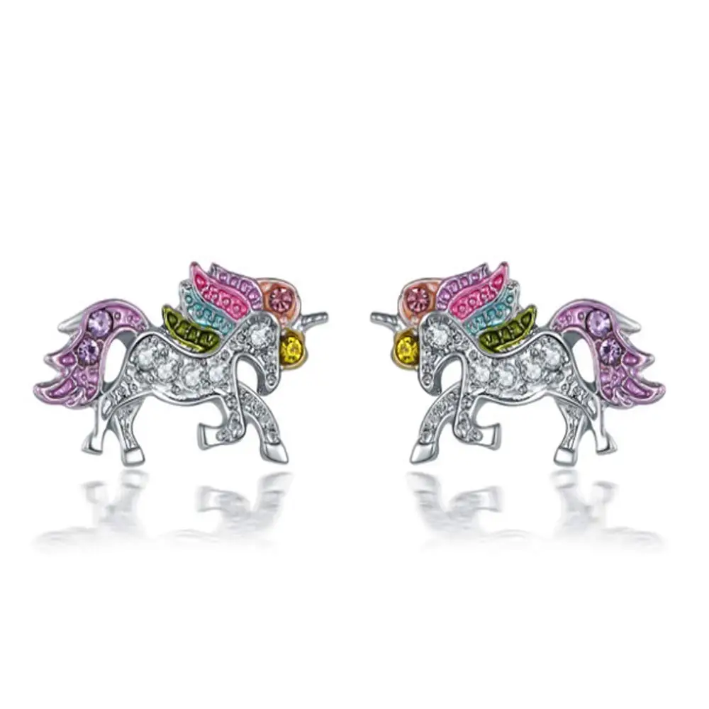 Dazzling Unicorn Licorne Stud Earrings 4 Dazzling Unicorn Licorne Stud Earrings - Image 2
