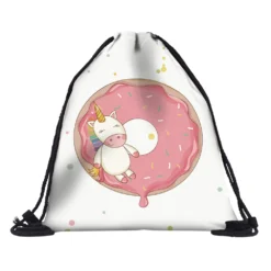 3D Printing Unicorn Drawstring Bags And Cosmestic Bag 10 3D Printing Unicorn Drawstring Bags And Cosmestic Bag -Unicorn Fashion Deanfun 2Pc Unicorn Donuts Drawstring Bags 3D Printing Schoolbags for Teenager Girls 1