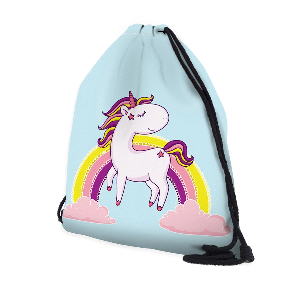 3D Printing Drawstring Bag Rainbow Unicorn For School 4 3D Printing Drawstring Bag Rainbow Unicorn For School - Image 2