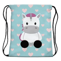 3D Printing Unicorn Drawstring Bag -Unicorn Fashion Deanfun Unicorn Drawstring Bag 3D Printing Cute Gift for Girls School 60062 1