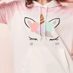 Dreaming Unicorn Pastel Pink Pullover Hoodie -Unicorn Fashion Dreaming Unicorn Pastel Pink Pullover Hoodie 4