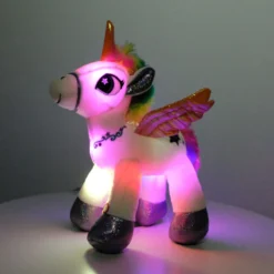 LED Rainbow Unicorn Plush Toys -Unicorn Fashion Dropshipping 36cm Creative LED Rainbow Unicorn Stuffed Plush Toys Glowing Doll Cute Animal Unicorn Toy Baby 2