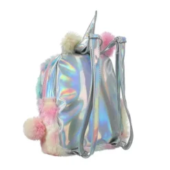 Hologram Tie-Dye Unicorn Plush Backpack -Unicorn Fashion Fashion Cute Sequins Animal Plush Backpack Cartoon Kawaii Bagpacks Leather Hologram Girls School Bags 4