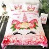 Flower Star Unicorn Eyelash Bedding Set Twin Full Queen Size -Unicorn Fashion Flower Star Unicorn Eyelash Bedding Set Twin Full Queen Size