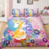 Majestic Unicorn Bedding Set -Unicorn Fashion Flowers Beloved Unicorn Bedding Set 1
