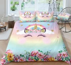 Flowers Dreaming Unicorn Bedding Set