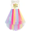 Embroidered Unicorn Rainbow Dress