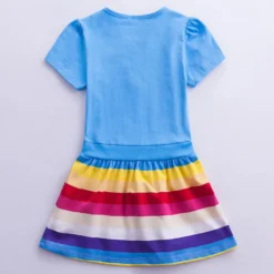 Girls Unicorn Summer Dress -Unicorn Fashion Girls Unicorn Dress Costume 2019 Summer Children Cotton Cartoon Rainbow Unicorn Dress Baby Girls Casual Dresses 2