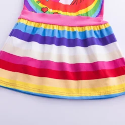 Girls Unicorn Summer Dress -Unicorn Fashion Girls Unicorn Dress Costume 2019 Summer Children Cotton Cartoon Rainbow Unicorn Dress Baby Girls Casual Dresses 5