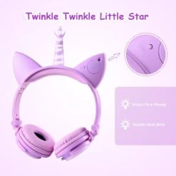 Glowing Purple Unicorn Headphones -Unicorn Fashion Glowing Purple Unicorn Headphones 2