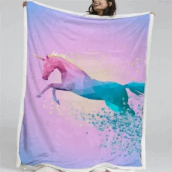 3D Unicorn Throw Fleece Blanket