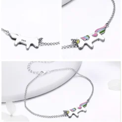 Silver Colorful Unicorn Bracelet -Unicorn Fashion HTB1vflxpyOYBuNjSsD4q6zSkFXa7