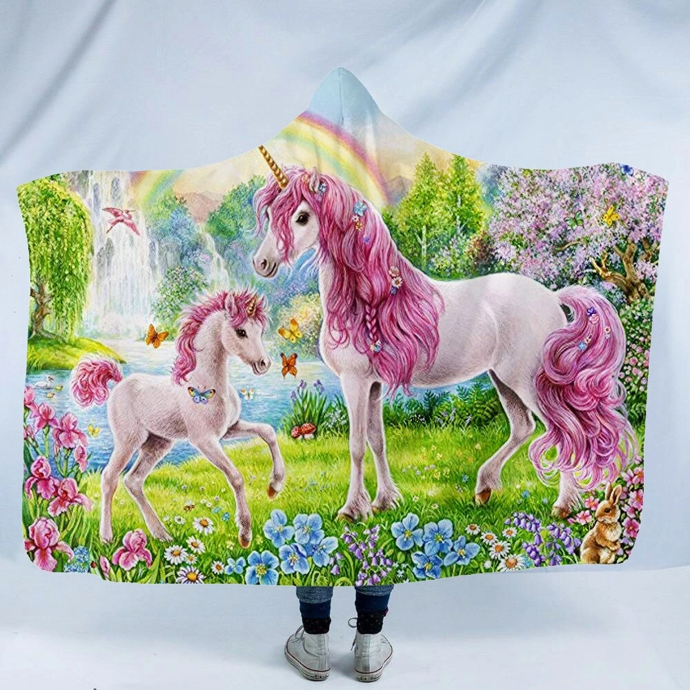 Fairytale Unicorn Hooded Blanket 3 Fairytale Unicorn Hooded Blanket