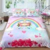 Hearts Dreaming Unicorn Bedding Set -Unicorn Fashion Hearts Dreaming Unicorn Bedding Set