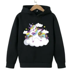 Toddler Unicorn Pullover Sweatshirts 12 Toddler Unicorn Pullover Sweatshirts -Unicorn Fashion Hoodie Unicorn Cartoon Print Sweater Girl Baby Unicorn Hoodie Childrens Hooded Fashion Kids Sportswear Clothes 2022 3
