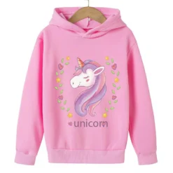 Toddler Unicorn Pullover Sweatshirts 13 Toddler Unicorn Pullover Sweatshirts -Unicorn Fashion Hoodie Unicorn Cartoon Print Sweater Girl Baby Unicorn Hoodie Childrens Hooded Fashion Kids Sportswear Clothes 2022 4