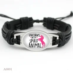 Unicorn Leather Wrap Bracelets 13 Unicorn Leather Wrap Bracelets -Unicorn Fashion Hot Sale Friendship Best Friends Girls Gift Dainty Unicorn Leather Wrap Men Bracelets for Women 5