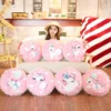 Pinky Unicorn 30cm Pillow Cushion For Sofa -Unicorn Fashion Ins Pink Unicorn sofa circular diameter 30cm pillow cushion bedside pillow floating window adornment bedroom