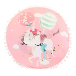 Pinky Unicorn 30cm Pillow Cushion For Sofa -Unicorn Fashion Ins Pink Unicorn sofa circular diameter 30cm pillow cushion bedside pillow floating window adornment bedroom 3