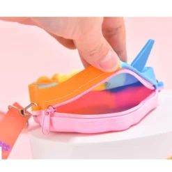 Squishy Fidget Toys Premium Unicorn Mini Shoulder Bag -Unicorn Fashion Kawaii Squishy Fidget Toys Spotify Premium Anti Stress Simple Dimple Sensory Toys Popper Unicorn Toys for 1