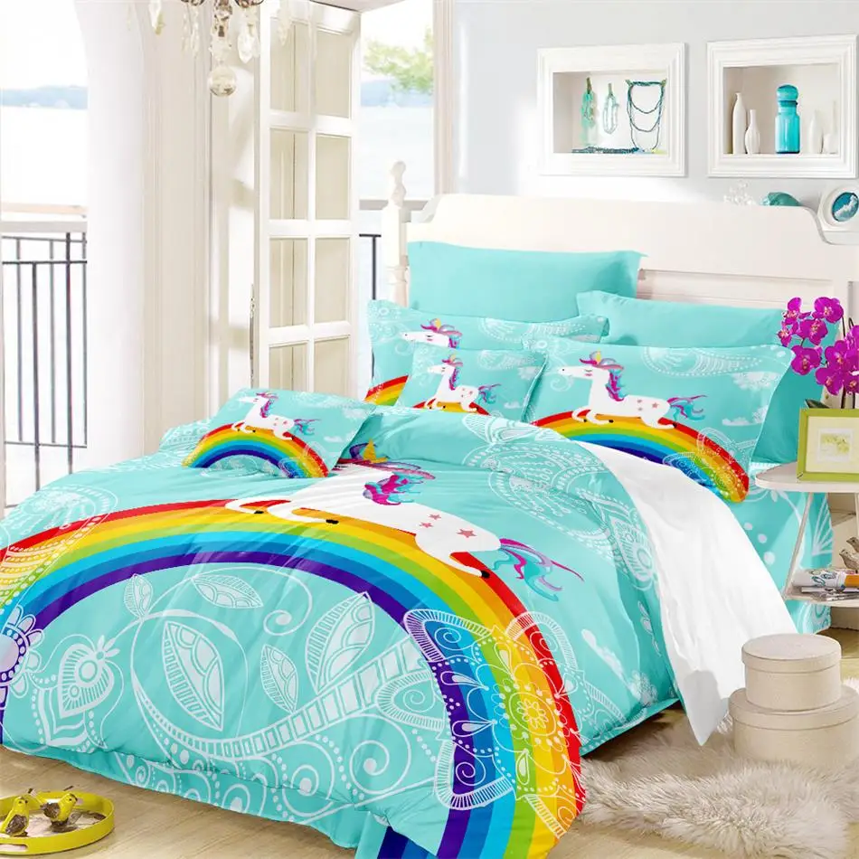 Colorful Rainbow Unicorn Bedding Set 5 Colorful Rainbow Unicorn Bedding Set - Image 3