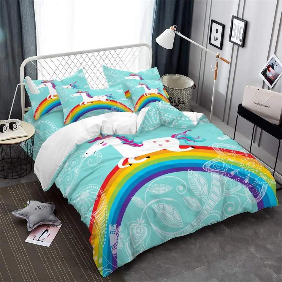 Colorful Rainbow Unicorn Bedding Set 6 Colorful Rainbow Unicorn Bedding Set - Image 4