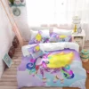 Princess 3D Flying Unicorn Duvet Cover Set 1 Princess 3D Flying Unicorn Duvet Cover Set -Unicorn Fashion Kids Princess Bedding 3D Flying Unicorn Duvet Cover Set Colorful Cartoon Bedding Cover Twin Full Queen