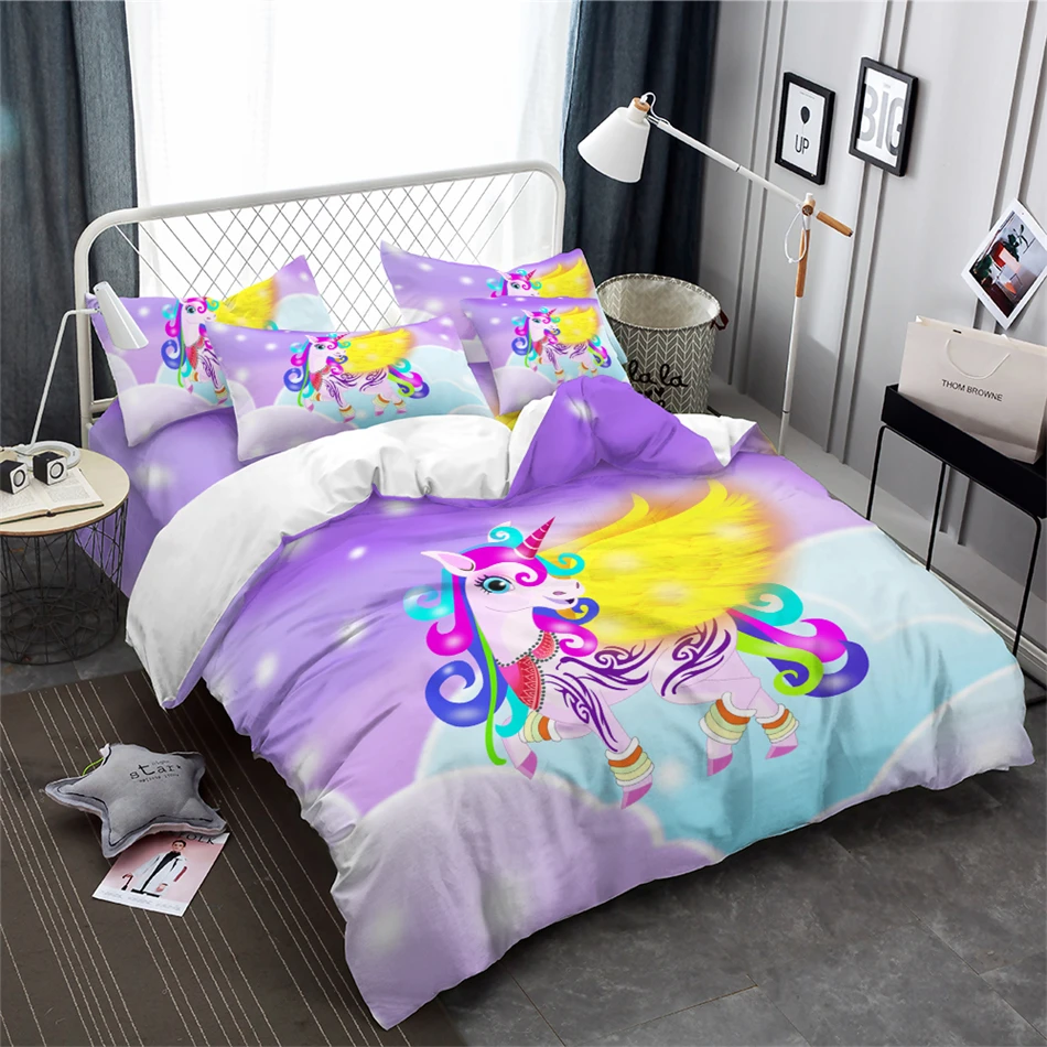 Princess 3D Flying Unicorn Duvet Cover Set 6 Princess 3D Flying Unicorn Duvet Cover Set - Image 4