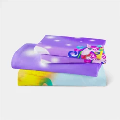 Princess 3D Flying Unicorn Duvet Cover Set 13 Princess 3D Flying Unicorn Duvet Cover Set -Unicorn Fashion Kids Princess Bedding 3D Flying Unicorn Duvet Cover Set Colorful Cartoon Bedding Cover Twin Full Queen 5