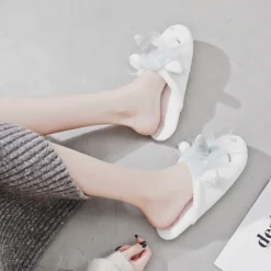 Kids Unicorn Plush Slippers -Unicorn Fashion Kids Slippers Girls Unicorn Shoes Children Winter Warm Home Shoes Boys Animal Funny Cotton Fur Indoor 3