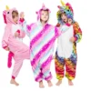 Unicorn Kids Children’s Pajamas Onesies -Unicorn Fashion Kigurumi Children s Pajamas for Boys Girls Unicorn Kids Onesies Animal Winter Warm Pajamas Pegasus Children