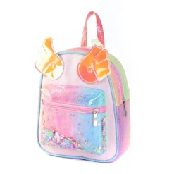 Unicorn Transparent Glitter Backpack With Wings -Unicorn Fashion Kindergarten School Bag for Girls Backpack Mini Bags Fashion Laser Backpack Kids Bookbag Cute Toddler Children 4