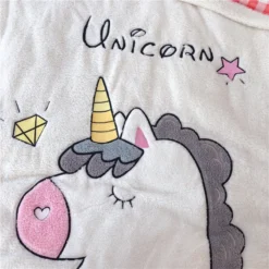Lovely Fleece Unicorn Bedding Set -Unicorn Fashion Lamb Fleece Lovely Unicorn Cartoon Bedding set Warm Embroidery Duvet Cover Bed Sheet Pillowcases Twin Queen 3