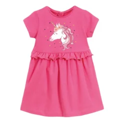 Baby Girls Red Unicorn Dress Cotton Lovely Summer Casual Clothes Children Vestidos Pretty For Kids 2-7 Year -Unicorn Fashion Little maven 2022 Baby Girls Red Unicorn Dress Cotton Lovely Summer Casual Clothes Children Vestidos Pretty 3