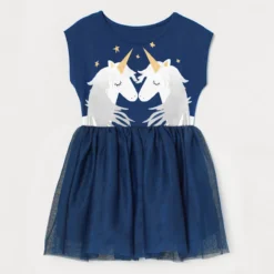 Baby Girls Unicorn Dress Pretty Princess Dress Children Casual Clothes Cotton Mesh Vestidos For Kids 2-7 Year -Unicorn Fashion Little maven Baby Girls Unicorn Dress Pretty Princess Dress Children Casual Clothes Cotton Mesh Vestidos for 1