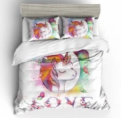 Love Unicorn Bedding Set -Unicorn Fashion Love Unicorn Bedding Set full