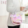 Unicorn Plush Crossbody Cosmetic Bag -Unicorn Fashion Lovely Dream Series Unicorn Plush Cosmetic Bag and Crossbody Bag Kawaii Animal Unicorn Toys Children Girl