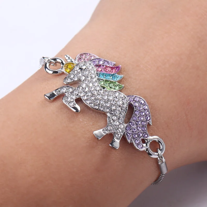 Unicorn Silver Color Alloy Pendant Chain Bracelet 5 Unicorn Silver Color Alloy Pendant Chain Bracelet - Image 3