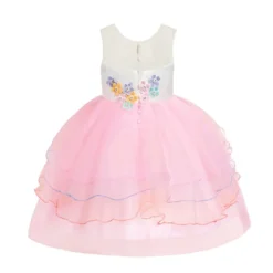 Unicorn Princess Waistcoat Jacket And Headband -Unicorn Fashion MUABABY Girls Unicorn Clothes Set Kids Unicorn Princess Costume Waistcoat Jacket and Headband Suit Baby Elegant 2