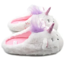 Girls Plush Unicorn Slippers -Unicorn Fashion Millffy Unicorn Slippers Indoor Outdoor Sneakers Cozy Plush Shoes Woman Slippers Cute Fluffy Girls Slippers 1