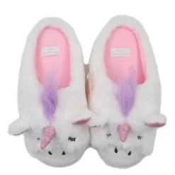 Girls Plush Unicorn Slippers -Unicorn Fashion Millffy Unicorn Slippers Indoor Outdoor Sneakers Cozy Plush Shoes Woman Slippers Cute Fluffy Girls Slippers 3