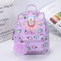 Mini Unicorn Leather Children School Bags -Unicorn Fashion Mini Small Backpack Leather Children School Bags Cute Cartoon Unicorn Girls Backpack Kindergarten Preschool Backpack for 2