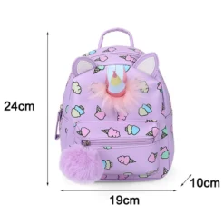 Mini Unicorn Leather Children School Bags -Unicorn Fashion Mini Small Backpack Leather Children School Bags Cute Cartoon Unicorn Girls Backpack Kindergarten Preschool Backpack for 3